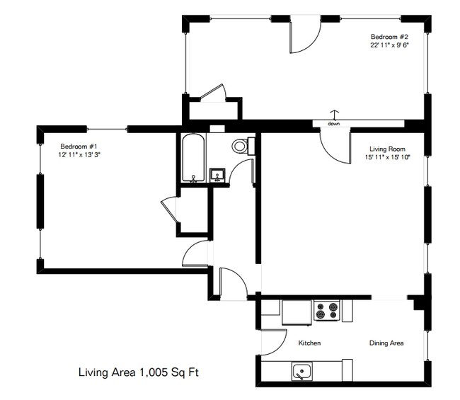 2BR/1BA - Don Martin Apartments