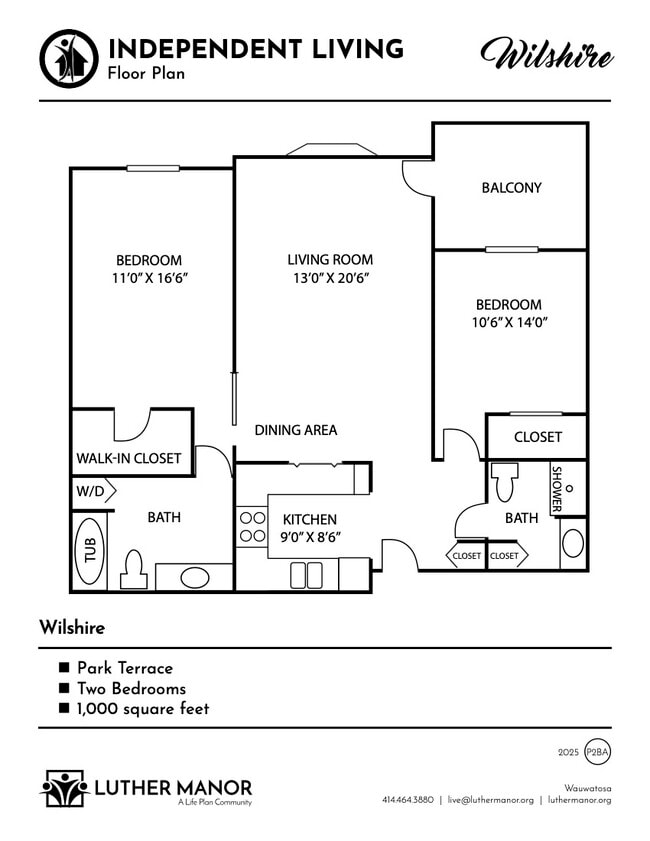 Floorplan - The Terrace at Luther Manor