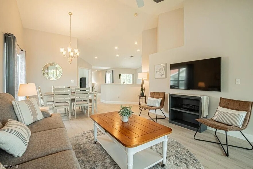 View from Family Room to Dining Area & Kitchen - 5090 Cedar Springs Dr