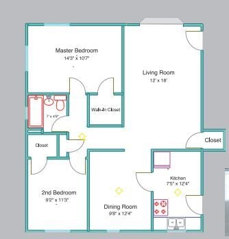 Floorplan - Braeside Apartments