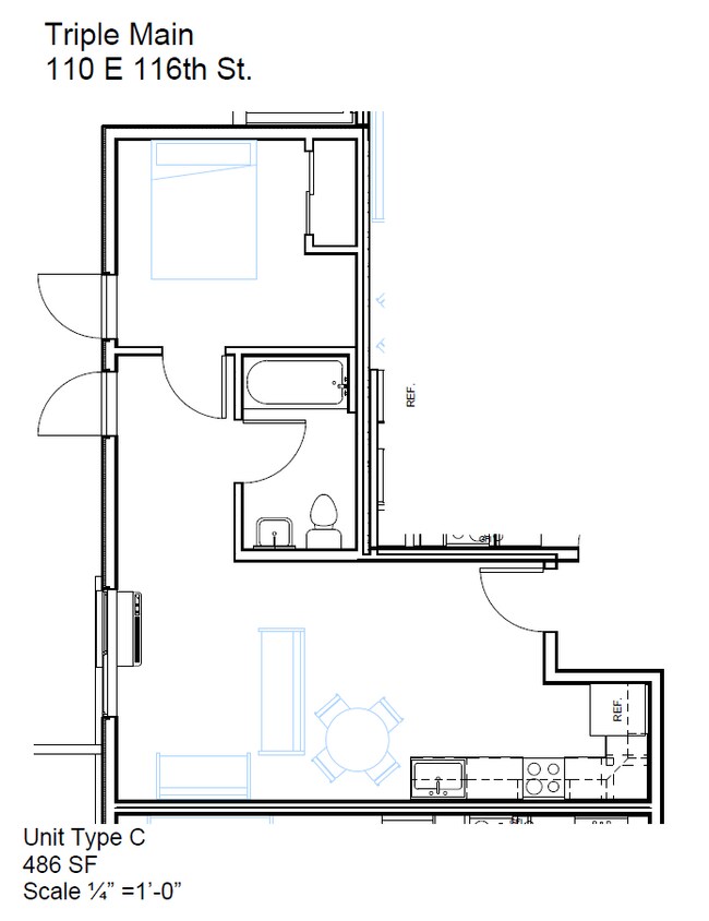 Floorplan - 11630-11640 S Main St (110 E. 116th St)