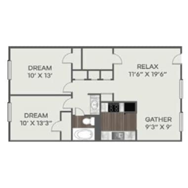 Floorplan - Village at Panther Creek Apartments
