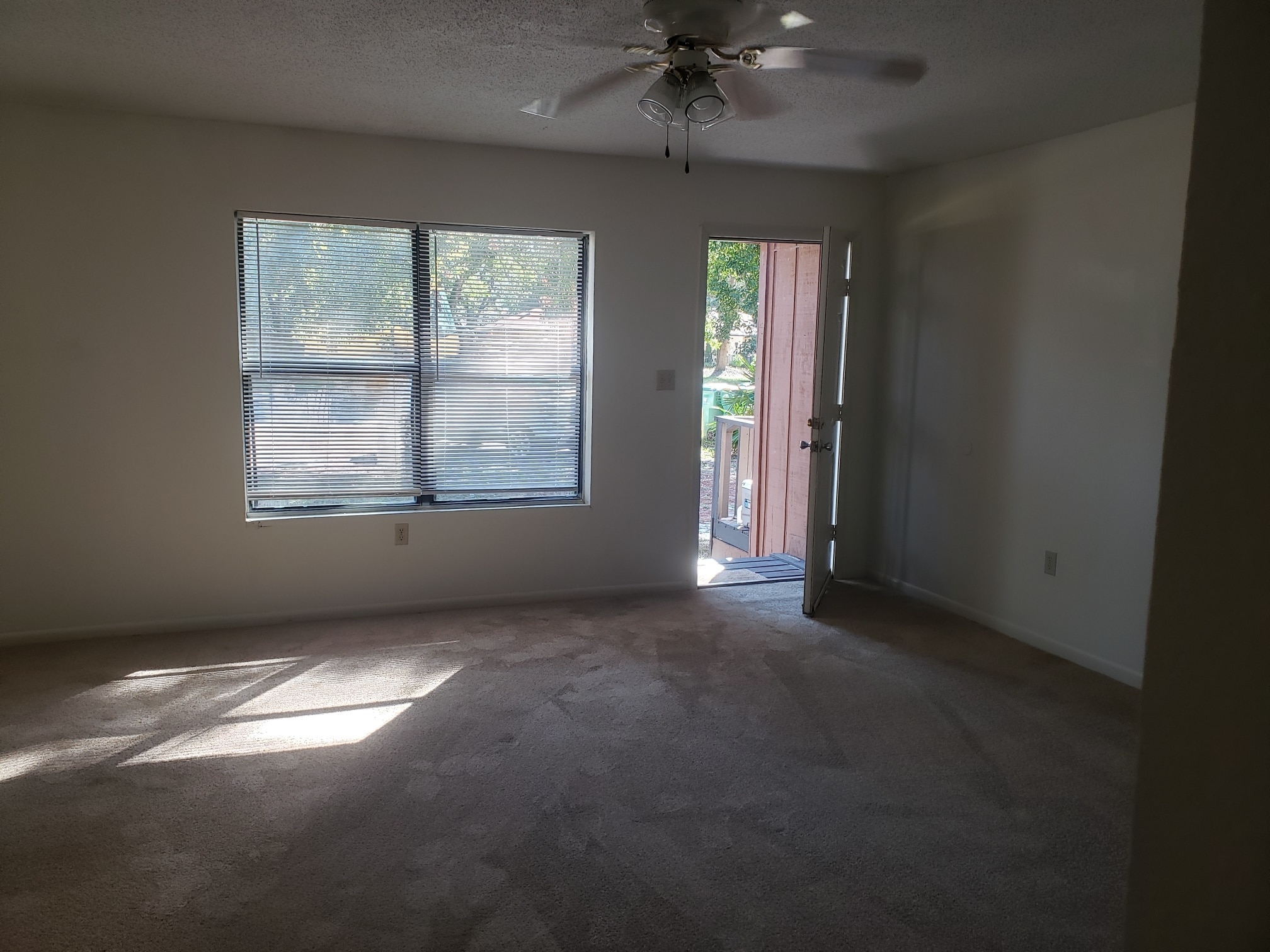 Living room looking out front door - 25 6th St