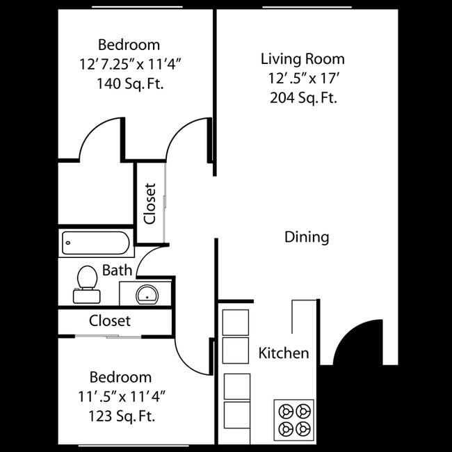 2BR/1BA - Centennial Park View