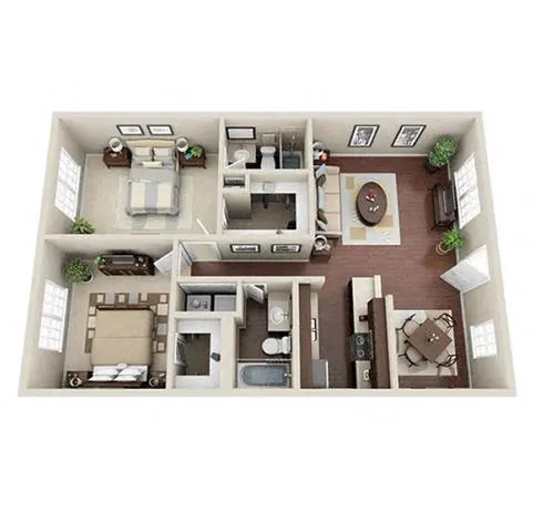 Floorplan - Dwell at Clear Lake Apartment Homes