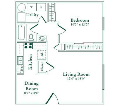 Floorplan - Normandy Green Apartments & Townhomes