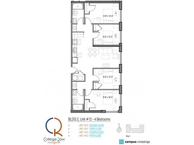 4 Bedroom - Campus Crossings at College Row