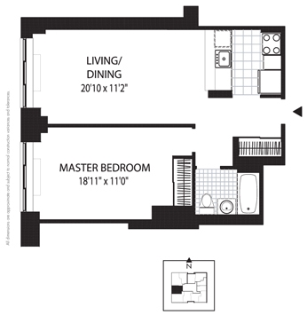 1BR/1BA G - 33 West End Ave