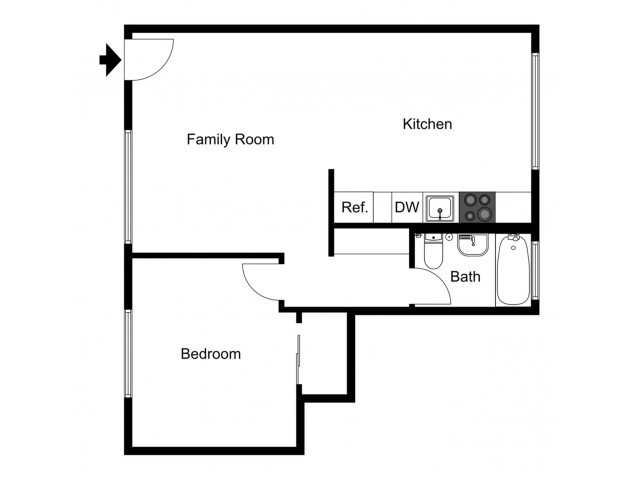 1 bedroom, 1 bathroom - Parkside Gardens