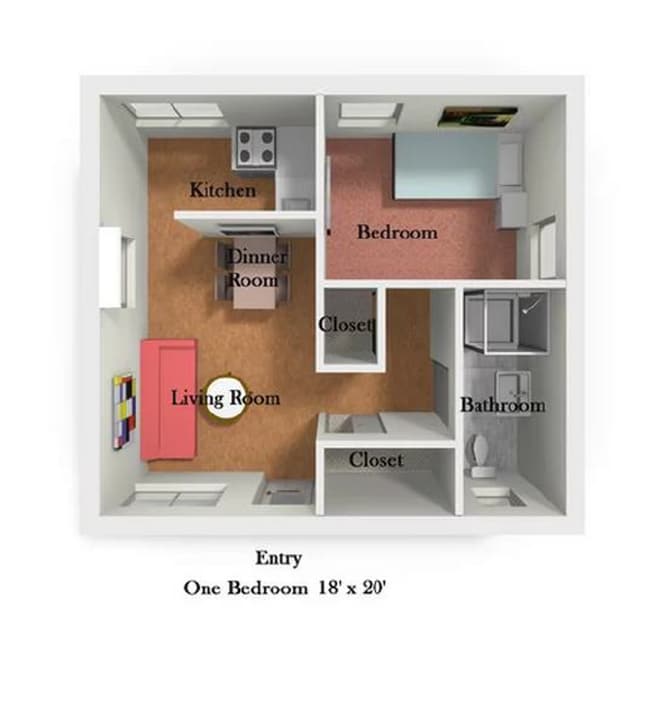 Floorplan - Walworth Garden Apartments