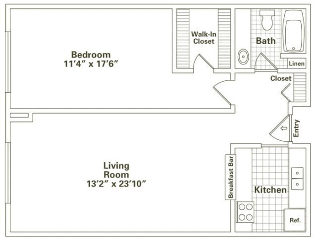Floorplan - Oak Park City Apartments