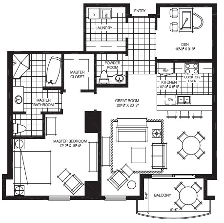 1BR/1.5BA - The Mark
