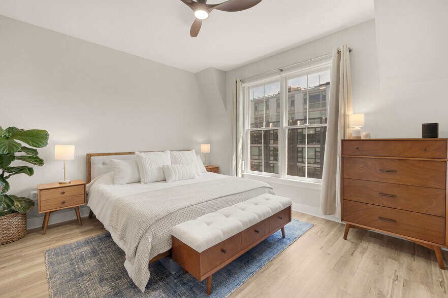 Primary Bedroom with Oversize Windows - 1912 8th St NW