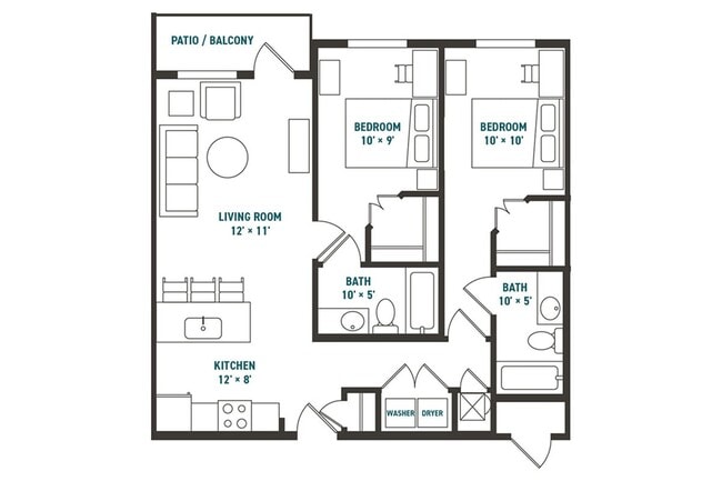 Juno Large 2x2 886 - Northside Apartments
