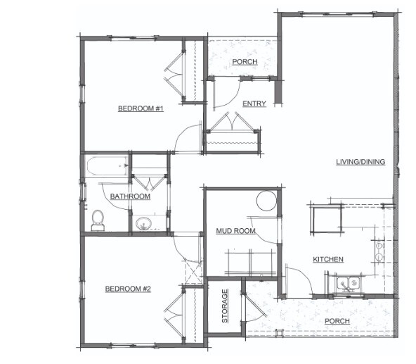 2 Bedroom Flat Floor Plan - Rainier Park