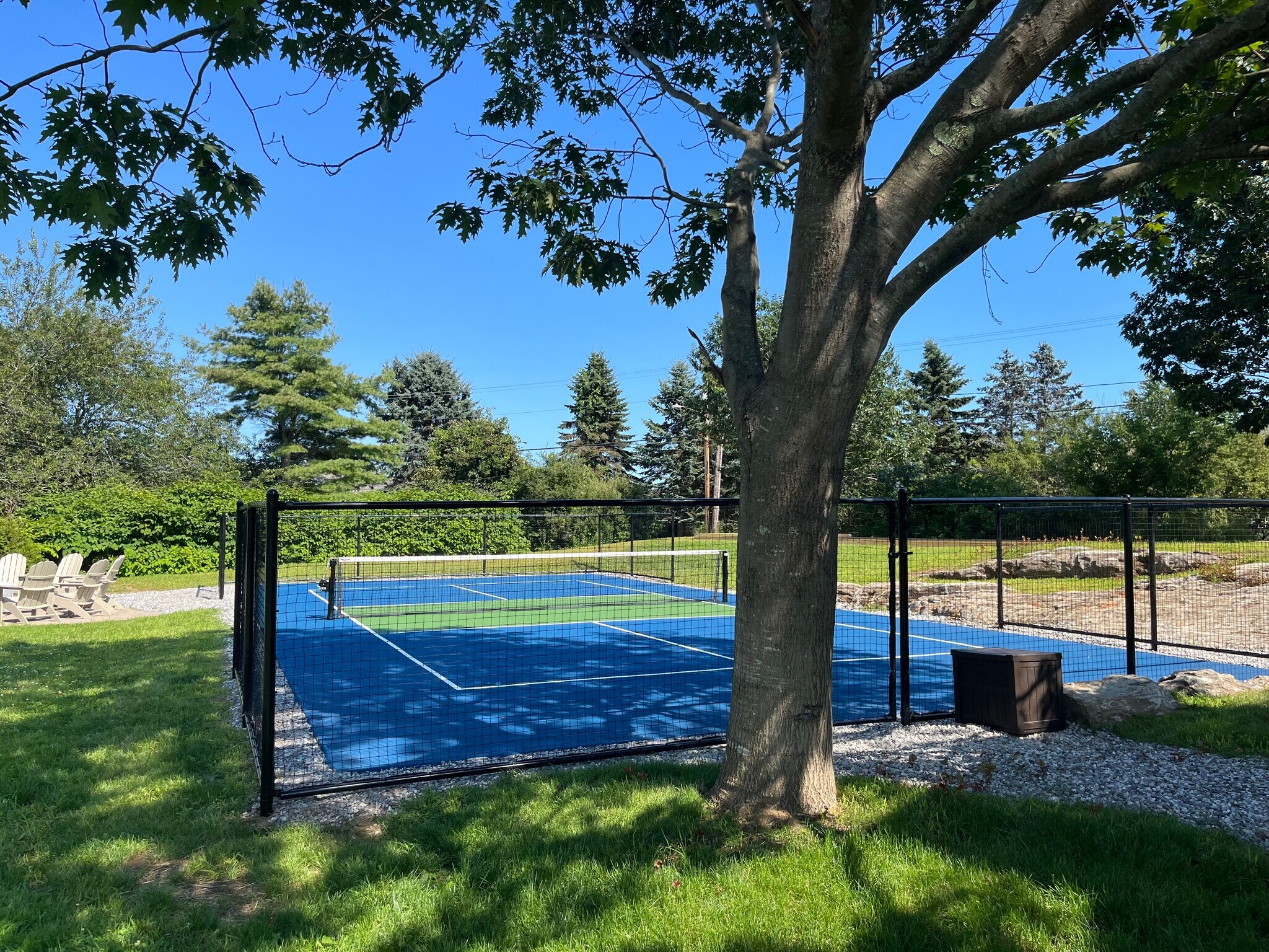 Brand new Pickle ball court. Summer 2023. - 96 Spurwink Rd