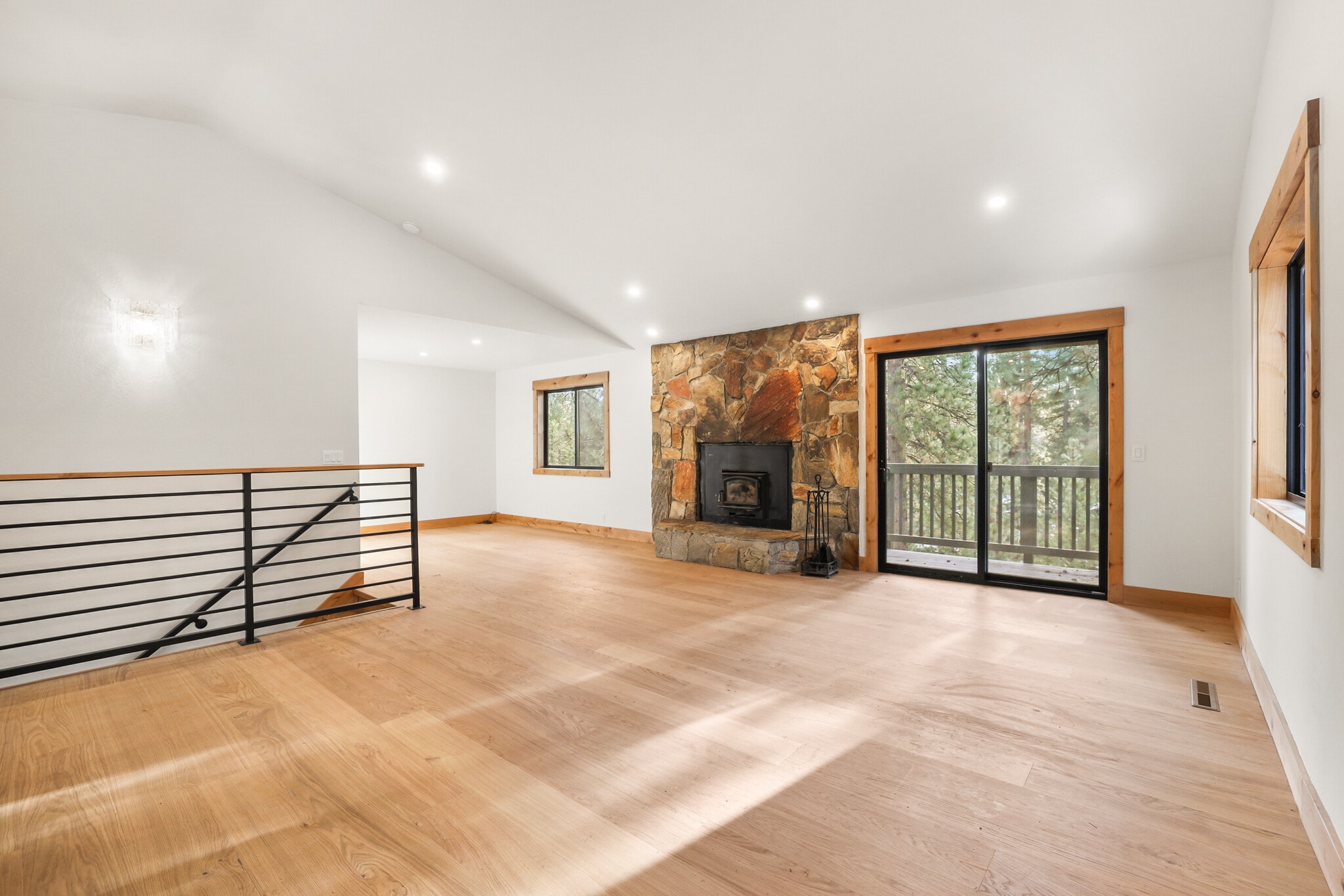 Upstairs Living Room, Balcony, and Fireplace - 1029 Tomahawk Trl