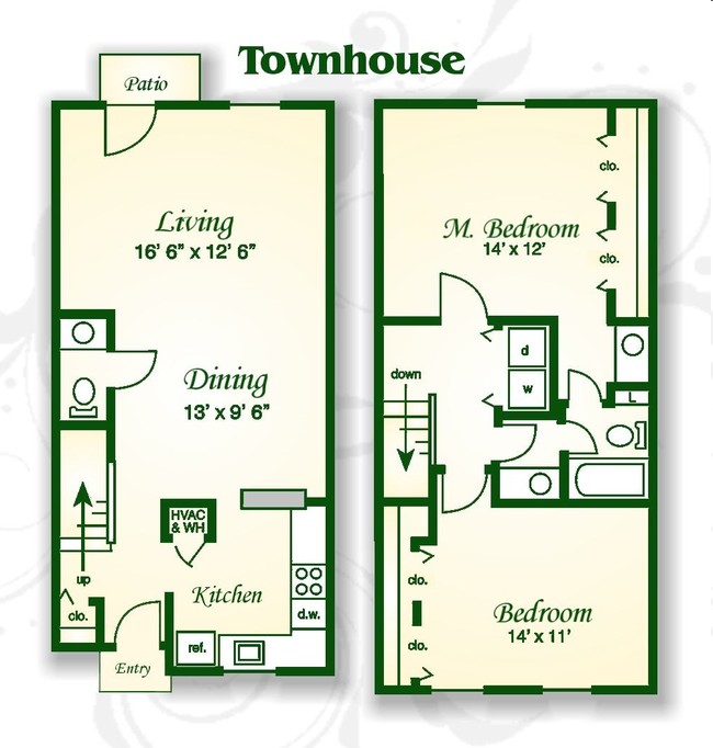 The Maple Townhouse - Crabtree Crossing Apartments and Townhomes