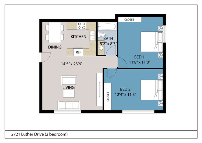 Floorplan - 2721 Luther Dr