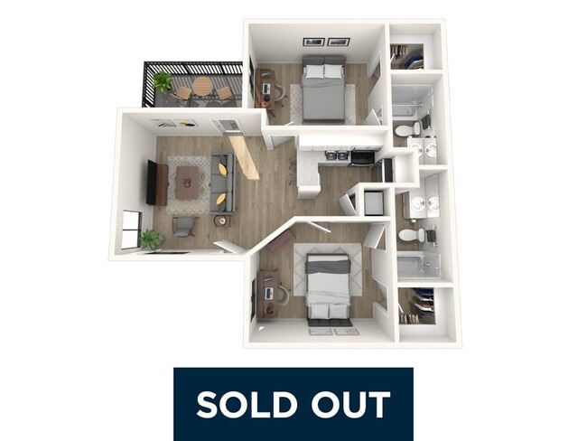 2 Bedroom | 2 Bathroom - The Parkway (Renovated) - Campus Crossings at University Heights