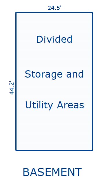 Layout of the Basement, Split Between Units - 5706 N Bay Ridge Ave