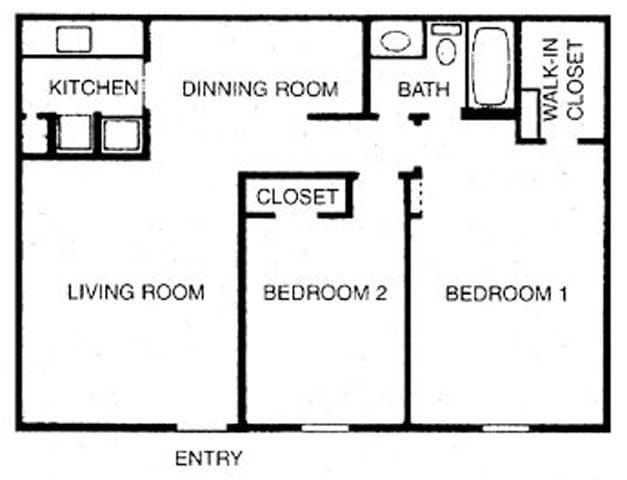 Floorplan - Willow Tree Apartments