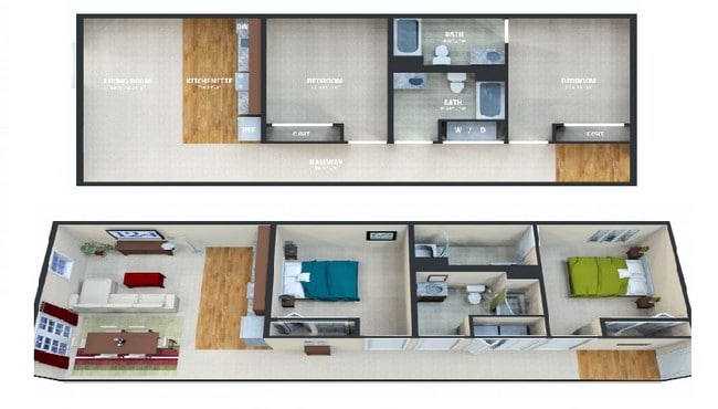 2BR/2BA - Market Street Flats