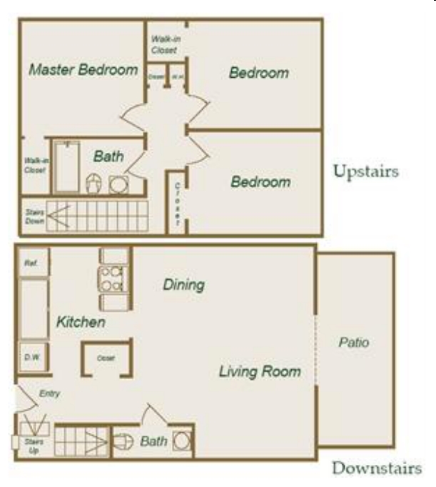 3BR/1.5BA - Hidden Creek Town Homes