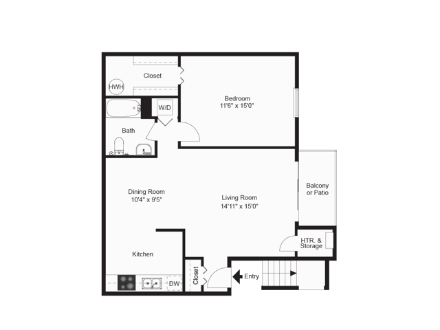 One Bedroom - Summit Trace Apartments