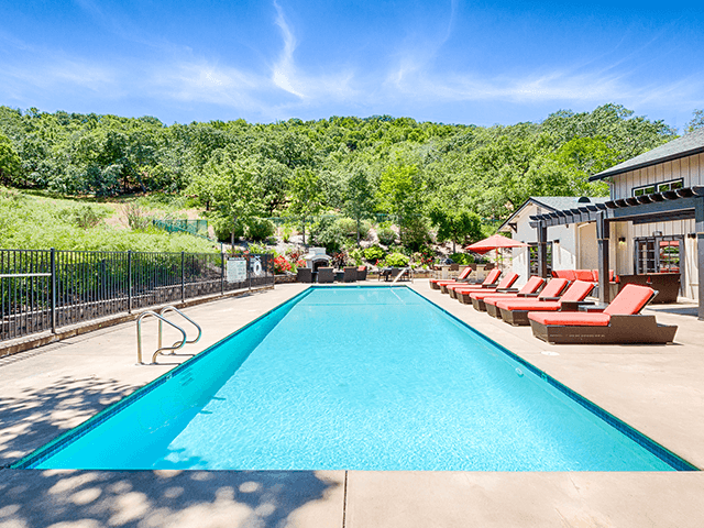 Resort style pool at Crooked Oak at Loma Verde Preserve, 130 Cielo Lane - Crooked Oak at Loma Verde Preserve Apartme...