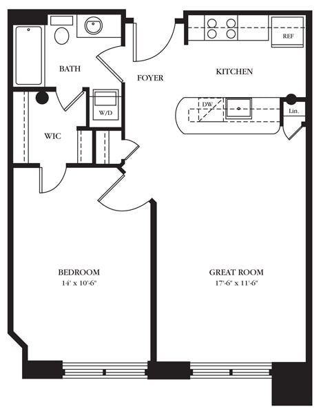 AC-A_1Bed_1Bath_685 Sq Ft - American Cigar