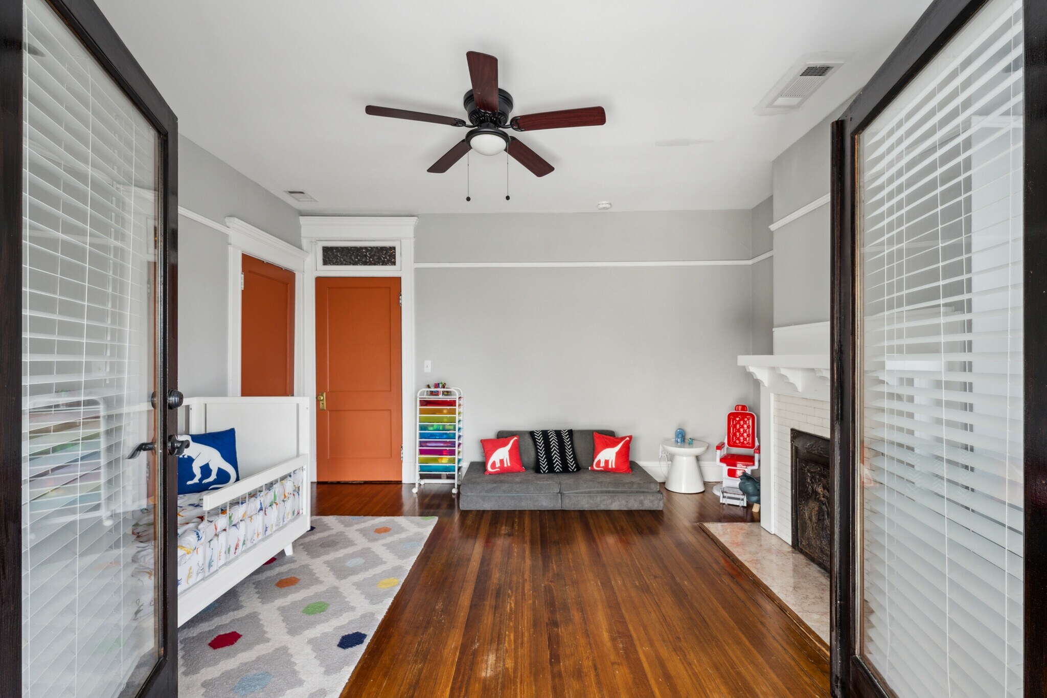 Bedroom 1 which has double french doors that open to the large front porch - 1118 Colquitt Ave NE