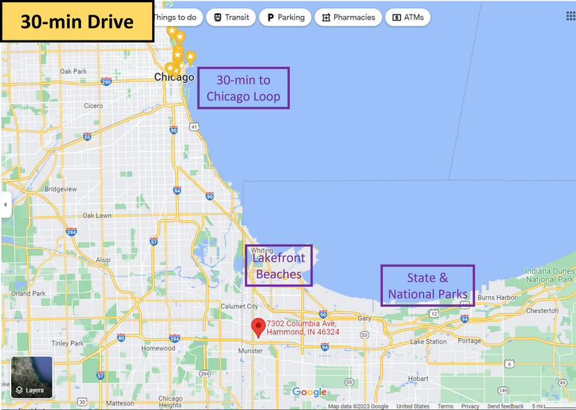 Quick access to Downtown Chicago, beaches, state & national parks. - 7302 Columbia Ave