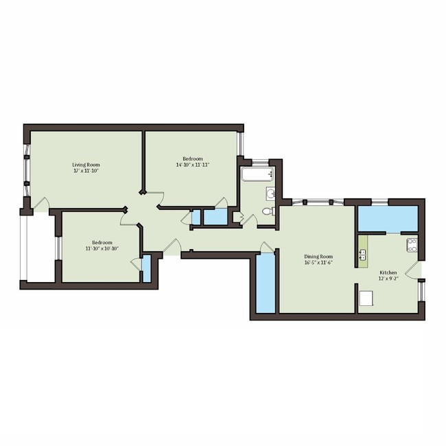 Floorplan - 4859 S. Champlain Avenue