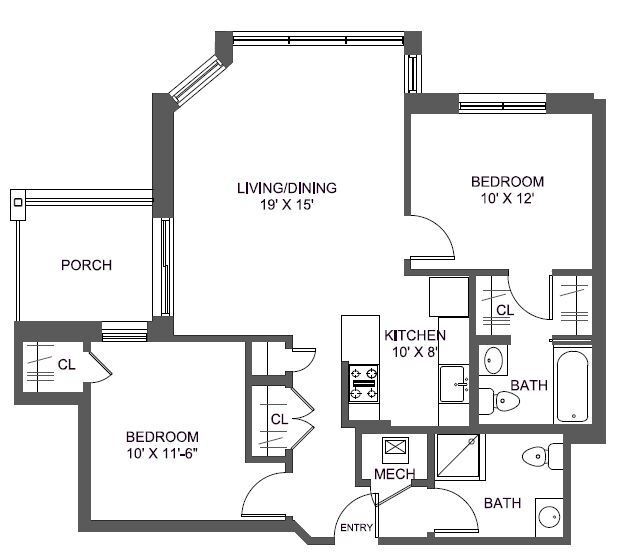 Floorplan - Malvern Place Apartments