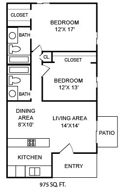 Floorplan - Oakwood Apartments