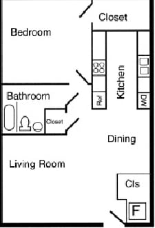 1BR/1BA - Cass Street 24 Apartments