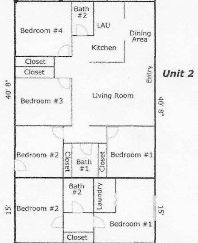 Four (4) Private Bedrooms with Two (2) Shared Bathrooms - 912 S Juanita Ave