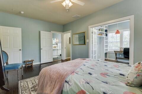 Primary bedroom with office and ensuite bathroom - 419 W Lullwood Ave.