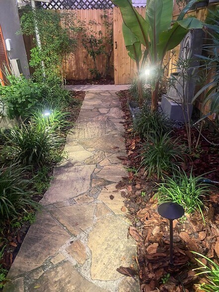 Lit Pathway to Backyard - 233 Emory Pl
