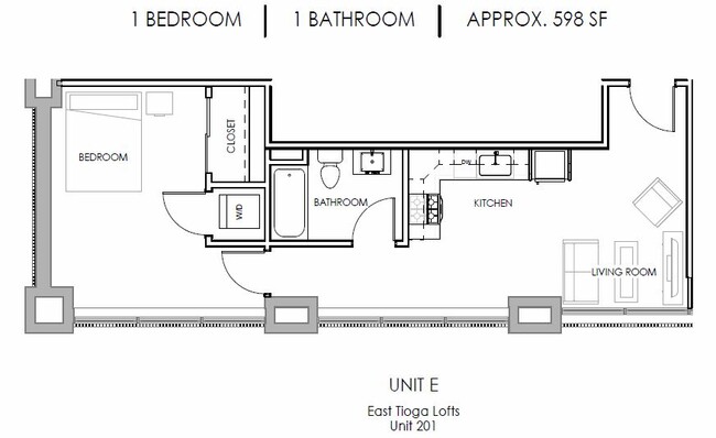 Floorplan - East Tioga Lofts