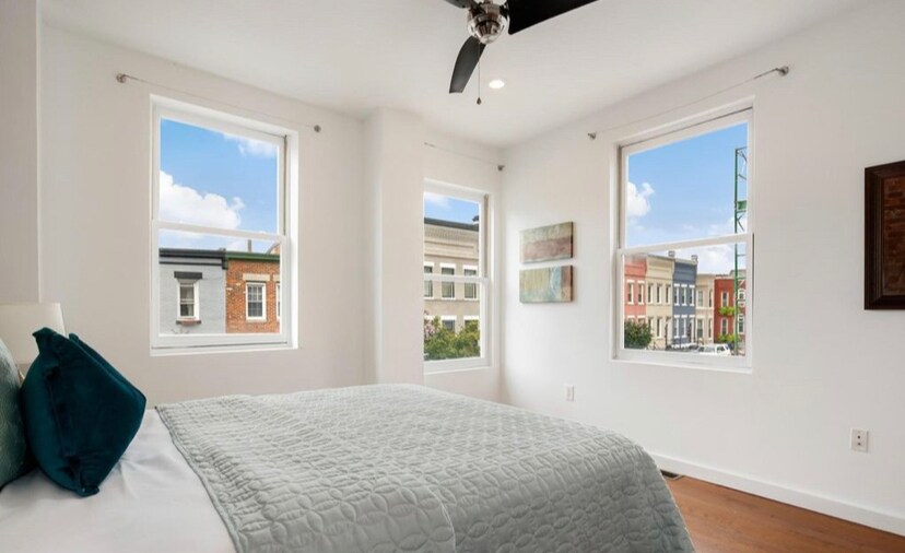 Second bedroom with great light - blinds have since been installed in all bedrooms - 330 Elm St NW