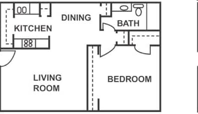 1BR/1BA - Falls of Deer Park Apartments