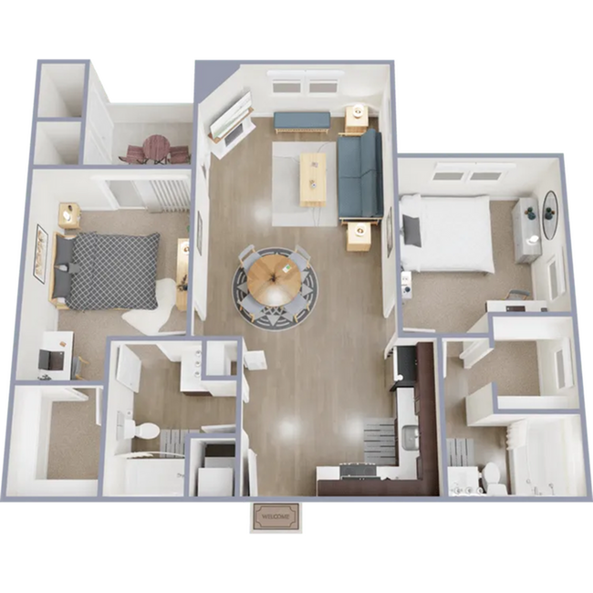 Two bedroom, two bath, 1,061 square foot apartment home - Panorama at Arvada Ridge