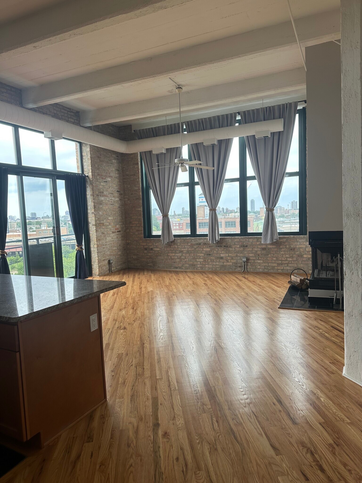 Wood floors throughout, gas start fireplace - 1720 N Marshfield Ave