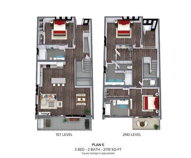 3BR, 3BA - Plan E - The Modern LA