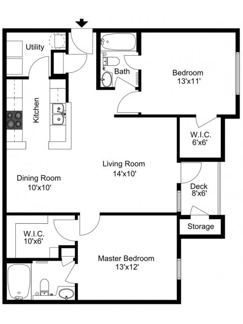 Two Bedroom, Two Bath - Beechwood Pines