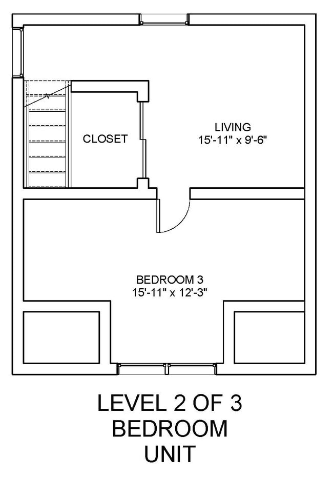 3x1A Floorplan - 2409-2417 W. Clifton Ave