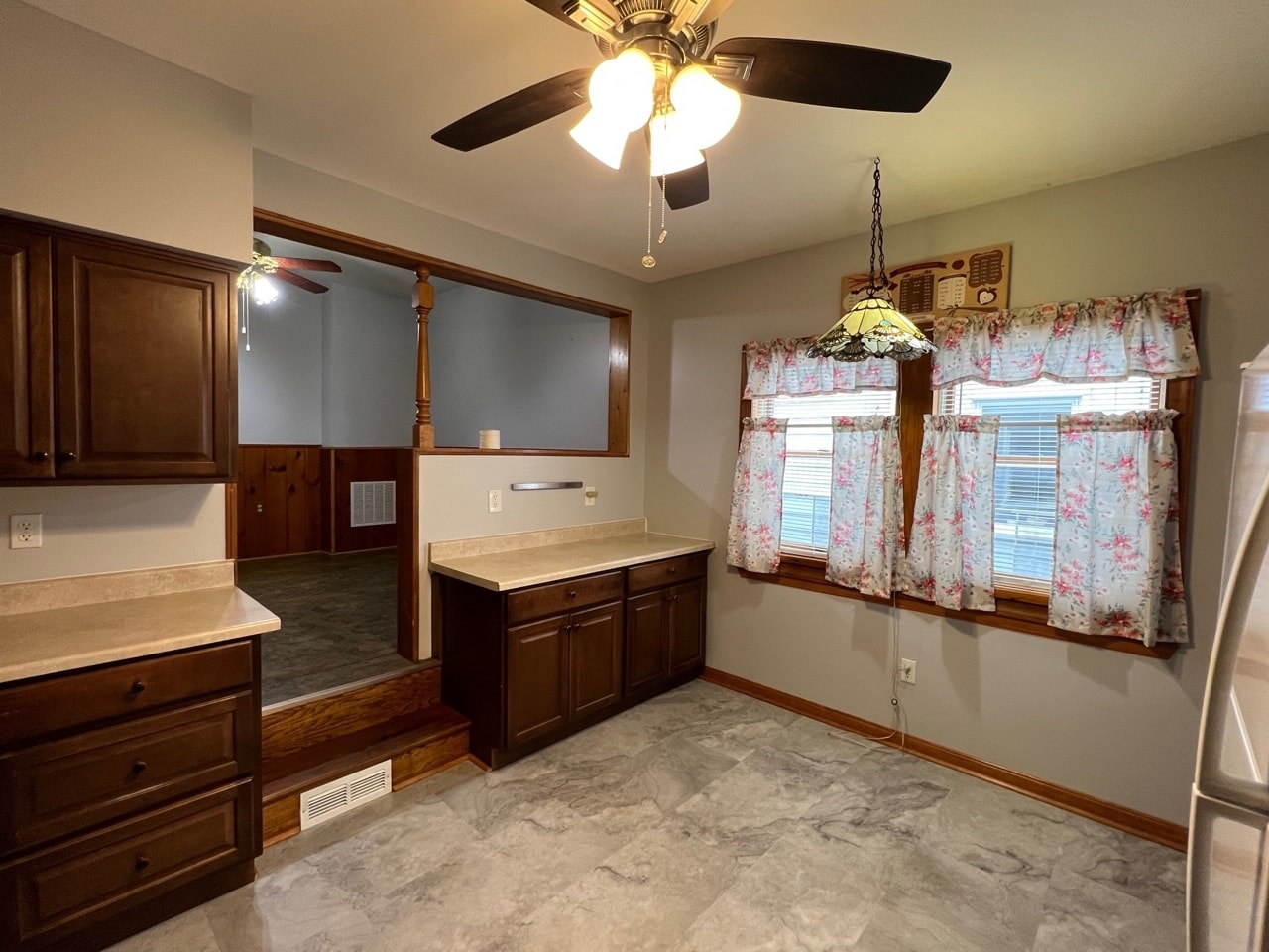 Kitchen view looking towards Dining Room and eat-in area for table and chairs - 1419 Morling Ave