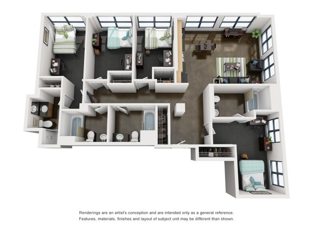 Jackson 3D Floorplan - Tailor Lofts